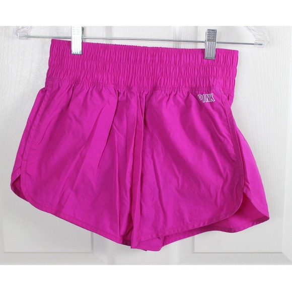 PINK Victoria's Secret Pants - PINK Victoria's Secret Active Smocked Waist Dolphin Shorts Magenta XS